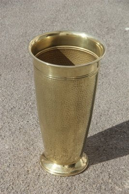 Hammered Brass Umbrella Stand, 1970s-EH-583024