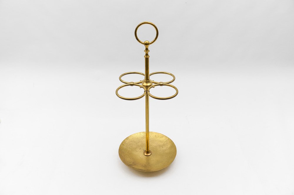 Hammered Brass Umbrella Stand, Austria, 1960s