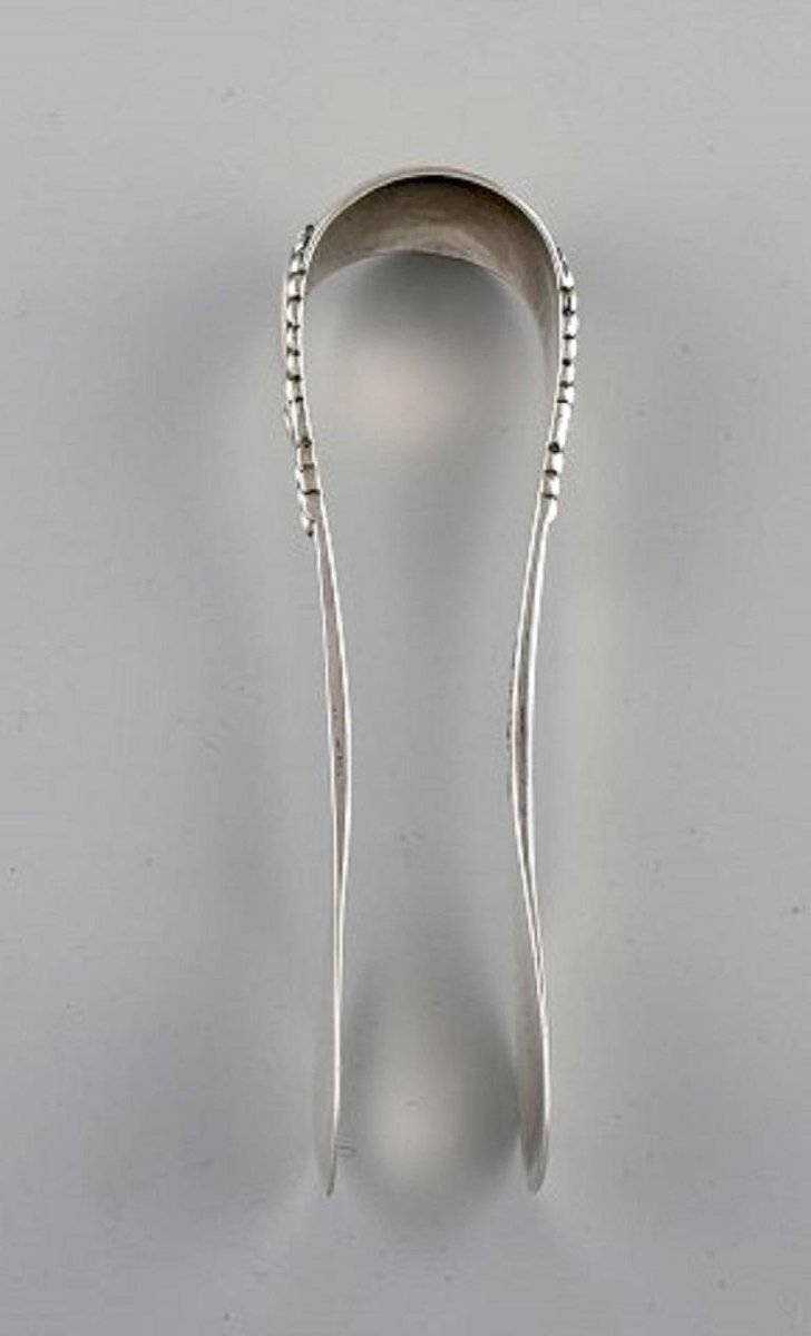 Hammered Silver Sugar Tong by Evald Nielsen, 1925