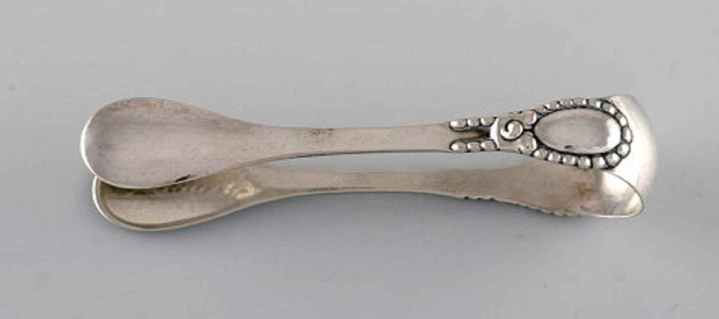 Hammered Silver Sugar Tong by Evald Nielsen, 1925