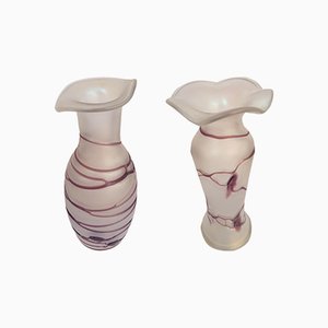 Hand Blown Bohemian Vases by Freiherr Poschinger, Set of 2-QDP-1140417