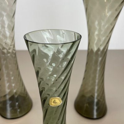 Hand Blown Crystal Glass Vases from Alfred Taube, Germany, 1960s, Set of 4-QZ-1114573