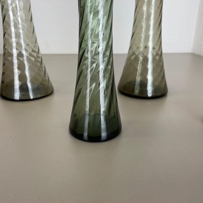 Hand Blown Crystal Glass Vases from Alfred Taube, Germany, 1960s, Set of 4-QZ-1114573