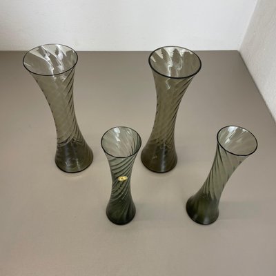 Hand Blown Crystal Glass Vases from Alfred Taube, Germany, 1960s, Set of 4-QZ-1114573