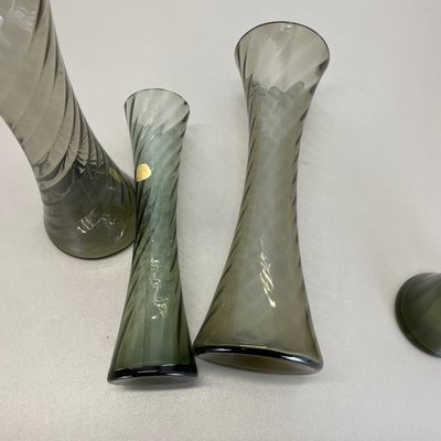 Hand Blown Crystal Glass Vases from Alfred Taube, Germany, 1960s, Set of 4-QZ-1114573