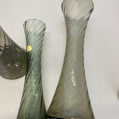 Hand Blown Crystal Glass Vases from Alfred Taube, Germany, 1960s, Set of 4-QZ-1114573