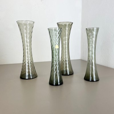 Hand Blown Crystal Glass Vases from Alfred Taube, Germany, 1960s, Set of 4-QZ-1114573