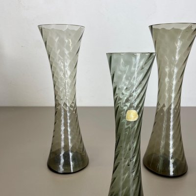 Hand Blown Crystal Glass Vases from Alfred Taube, Germany, 1960s, Set of 4-QZ-1114573