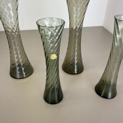 Hand Blown Crystal Glass Vases from Alfred Taube, Germany, 1960s, Set of 4-QZ-1114573