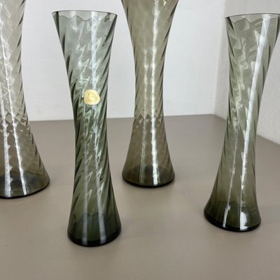 Hand Blown Crystal Glass Vases from Alfred Taube, Germany, 1960s, Set of 4-QZ-1114573