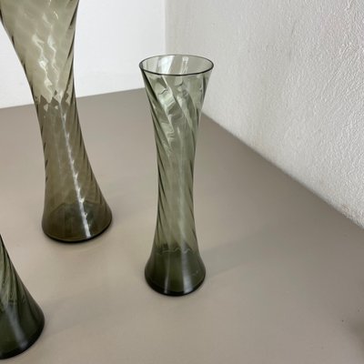 Hand Blown Crystal Glass Vases from Alfred Taube, Germany, 1960s, Set of 4-QZ-1114573