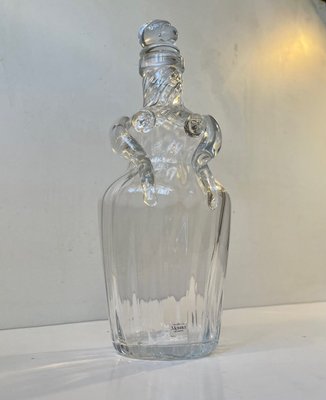 Hand-Blown Figural Woman Decanter in Optical Glass by Erik Meisner, 1970s-LCR-1326348