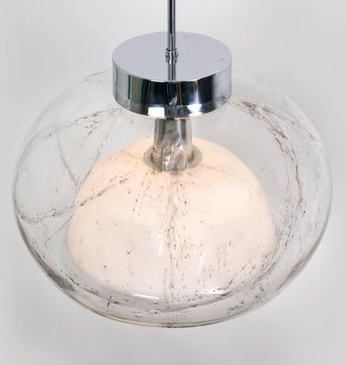 Hand Blown Glass Pendant Lights from Doria, Germany, 1970s, Set of 2-VDW-959075