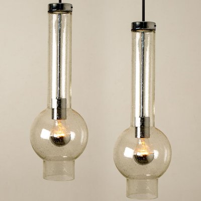 Hand Blown Glass Tube Pendant Light by Staff Lights, 1970s-VDW-1048938