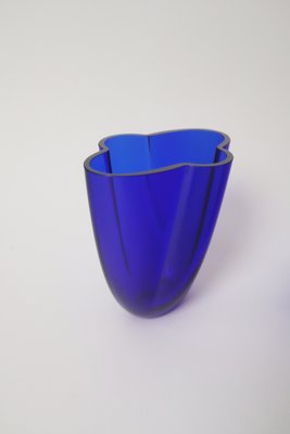 Hand-Blown Royal Blue Vases by Holmegaard, 1980s, Set of 2-ESB-2035562