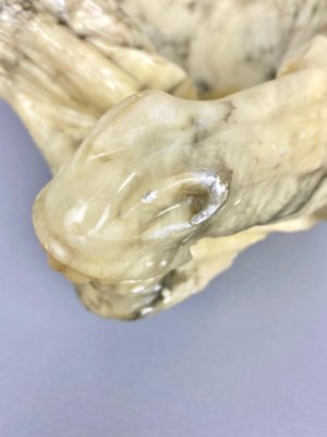 Hand Carved Alabaster Horse Centrepiece Sculpture, Italy, 1970s-LYQ-1171489