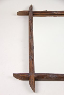 Hand Carved Black Forest Wall Mirror, Austria, 1880s-TQA-1322131