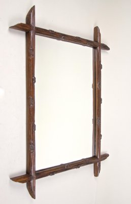 Hand Carved Black Forest Wall Mirror, Austria, 1880s-TQA-1322131