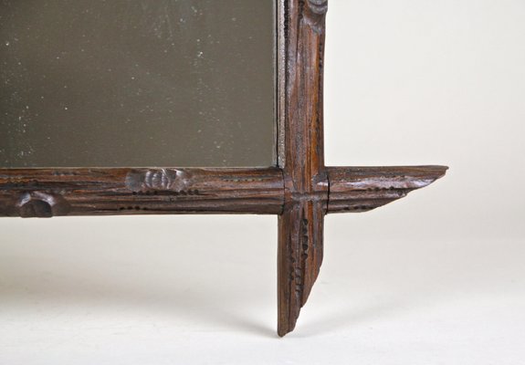 Hand Carved Black Forest Wall Mirror, Austria, 1880s-TQA-1322131