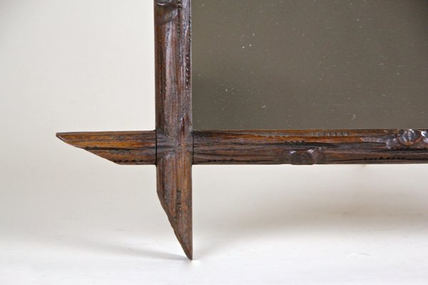 Hand Carved Black Forest Wall Mirror, Austria, 1880s-TQA-1322131