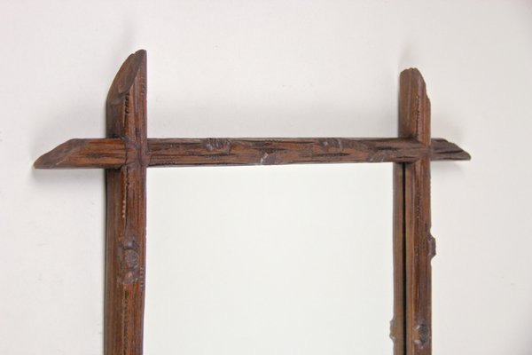 Hand Carved Black Forest Wall Mirror, Austria, 1880s-TQA-1322131