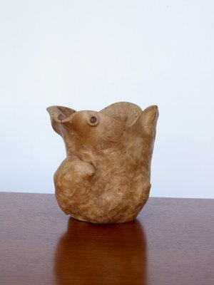 Hand Carved Burl Wood Jug, 1970s-MB-1009324