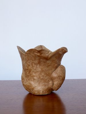 Hand Carved Burl Wood Jug, 1970s-MB-1009324