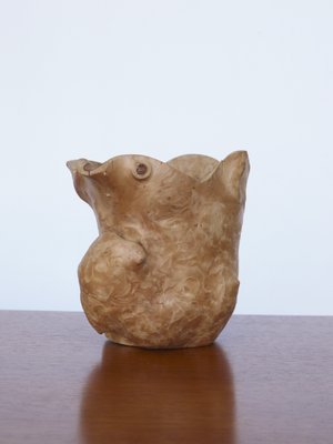 Hand Carved Burl Wood Jug, 1970s-MB-1009324