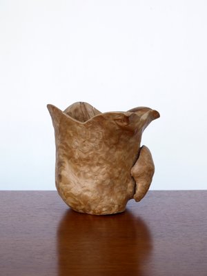 Hand Carved Burl Wood Jug, 1970s-MB-1009324