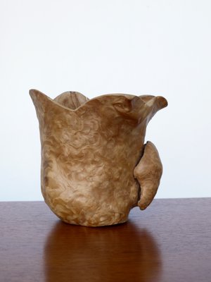 Hand Carved Burl Wood Jug, 1970s-MB-1009324