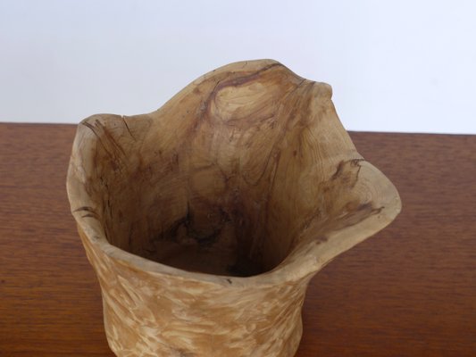 Hand Carved Burl Wood Jug, 1970s-MB-1009324