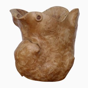 Hand Carved Burl Wood Jug, 1970s-MB-1009324