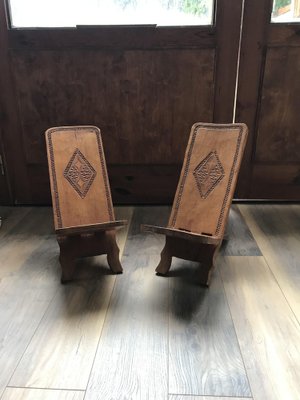 Hand Carved Chair, Cuba, 1960s, Set of 2-OXJ-1033504