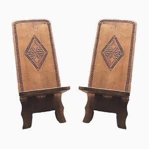 Hand Carved Chair, Cuba, 1960s, Set of 2-OXJ-1033504