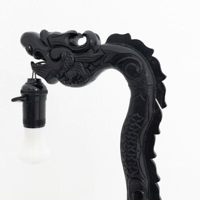 Hand Carved Dragon Table Lamp, China, 1960s-UPW-1736318