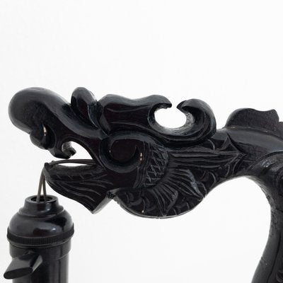 Hand Carved Dragon Table Lamp, China, 1960s-UPW-1736318