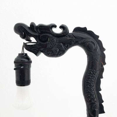 Hand Carved Dragon Table Lamp, China, 1960s-UPW-1736318