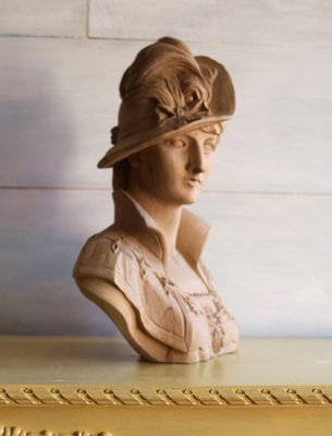 Hand Carved Female Bust in Linden Wood, 1800s-IYX-1768347