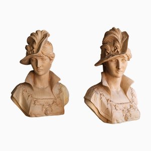 Hand Carved Female Bust in Linden Wood, 1800s-IYX-1768347