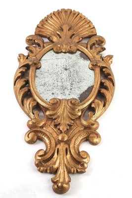 Hand-Carved Gilt Wall Mirrors, Italy, 1850s, Set of 2-TQA-1322298