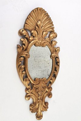 Hand-Carved Gilt Wall Mirrors, Italy, 1850s, Set of 2-TQA-1322298