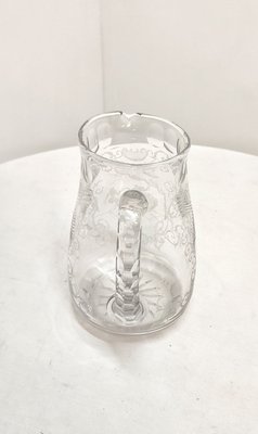 Hand Carved Glass Jug, France, 1950s-RGF-1268530