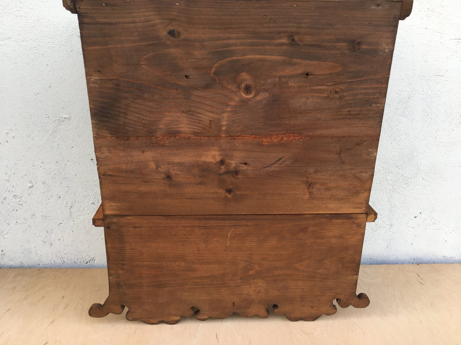 Hand-Carved Hanging Cabinet, 1940s