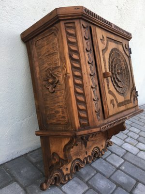 Hand-Carved Hanging Cabinet, 1940s-WQQ-664693