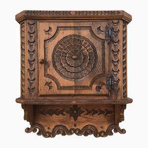 Hand-Carved Hanging Cabinet, 1940s-WQQ-664693