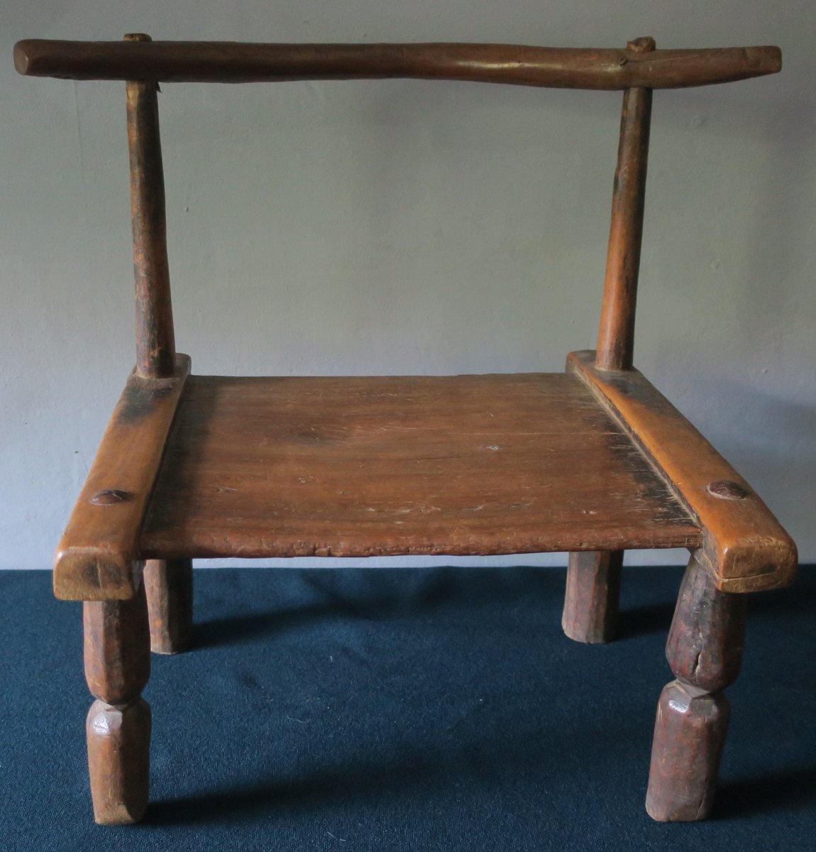 Hand-Carved Low Chairs, Ivory Coast, Set of 2