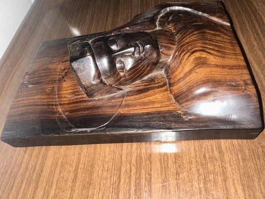 Hand-Carved Mary Wall Relief in Wood, 1960s-SZM-1787457