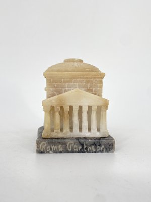 Hand-Carved Miniature Alabaster Model of the Pantheon in Rome, 1900-CZ-2038063