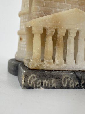 Hand-Carved Miniature Alabaster Model of the Pantheon in Rome, 1900-CZ-2038063