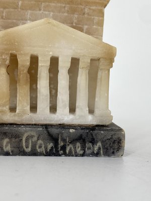 Hand-Carved Miniature Alabaster Model of the Pantheon in Rome, 1900-CZ-2038063